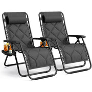 Luxurious Quilted Zero Gravity Chairs - Set of 2 XXL