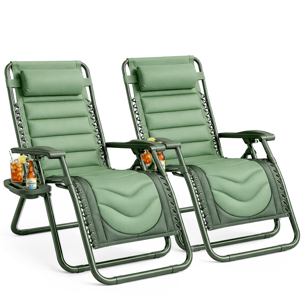 Premium Heavy-Duty Zero Gravity Chairs - 2 Pack XXL