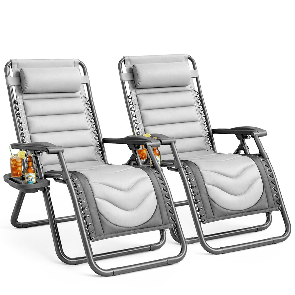 Premium Heavy-Duty Zero Gravity Chairs - 2 Pack XXL