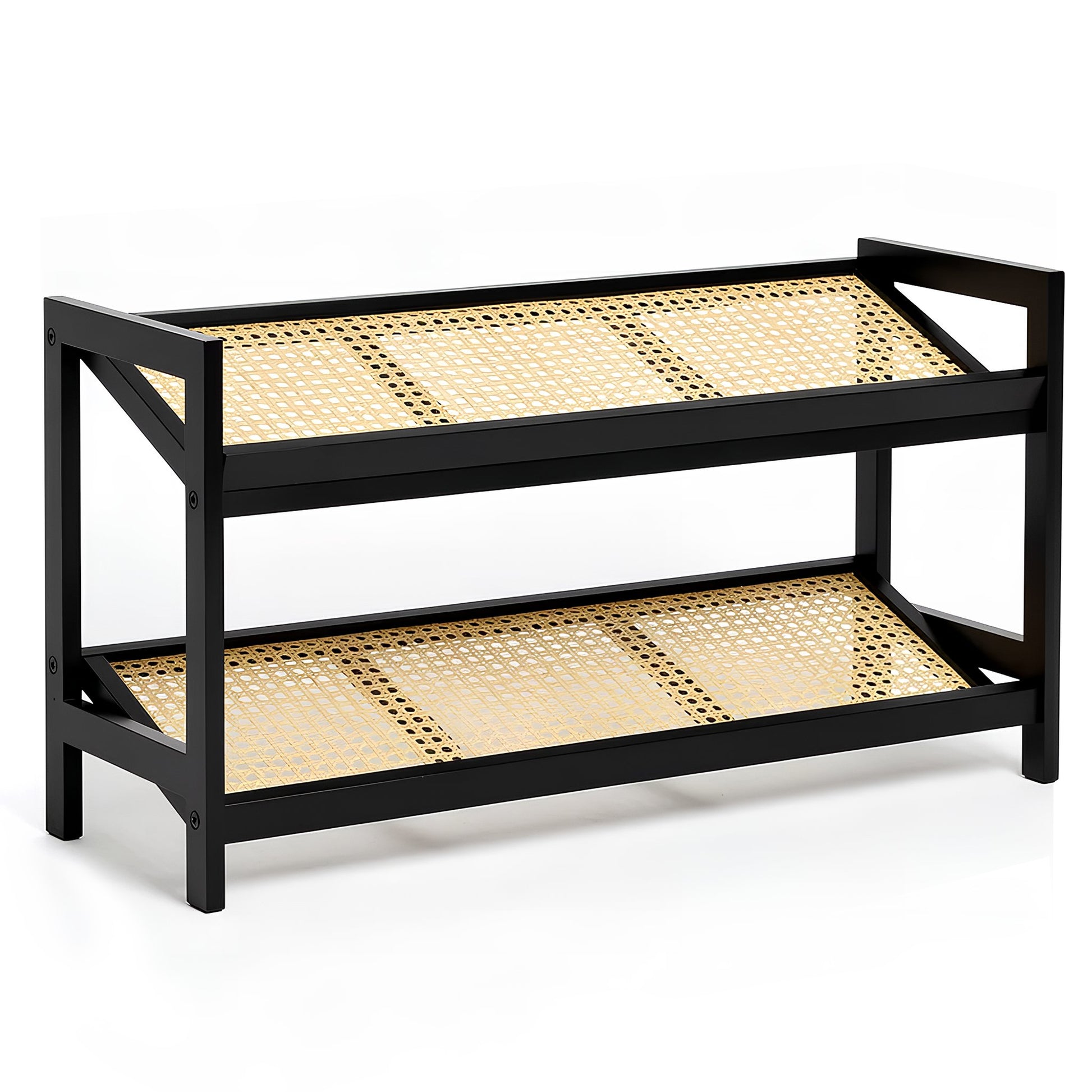 Bamboo & Rattan Shoe Rack Organiser (2/3/4-Tier) – image 28
