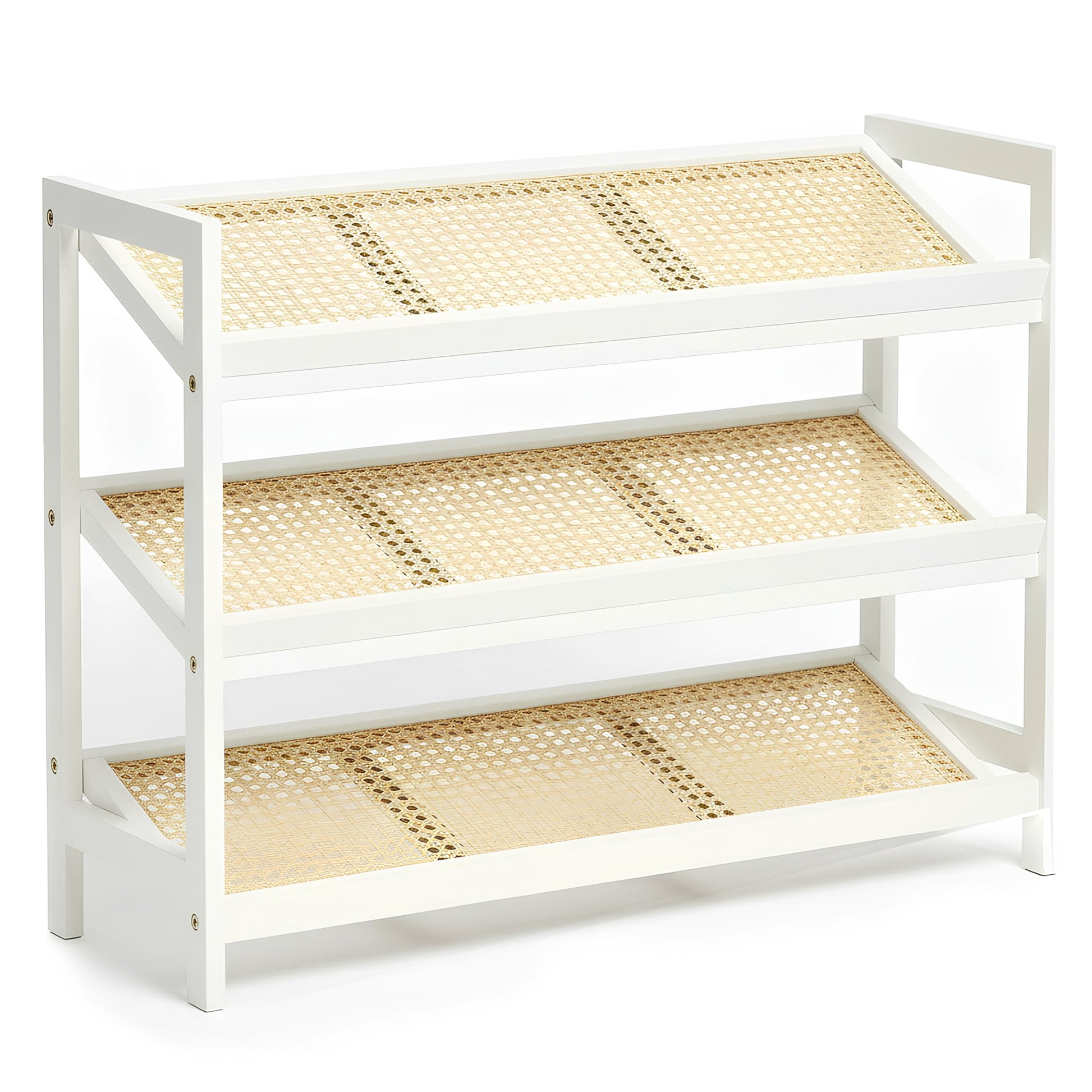 Bamboo & Rattan Shoe Rack Organiser (2/3/4-Tier) – image 9