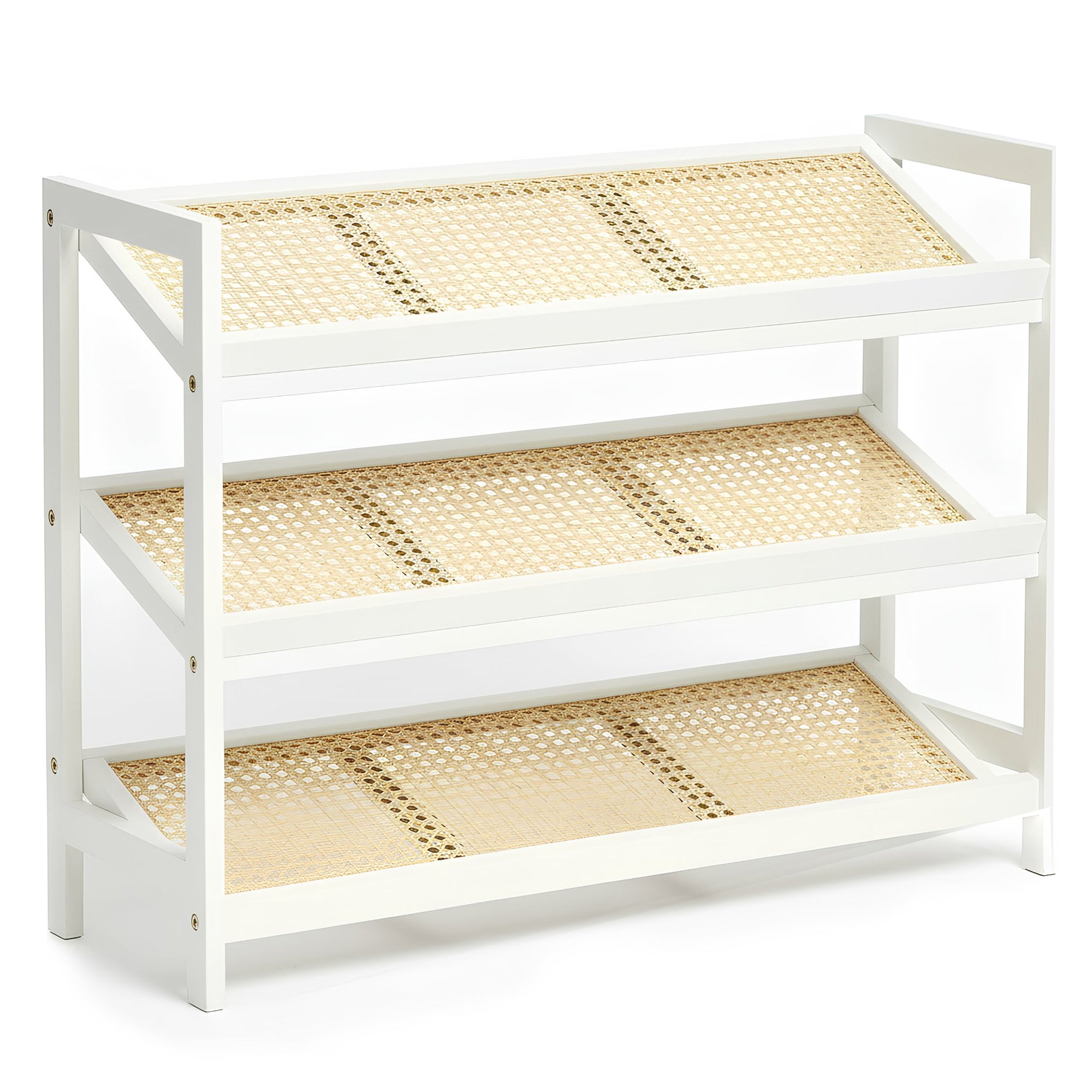 Bamboo & Rattan Shoe Rack Organiser (2/3/4-Tier) – image 9