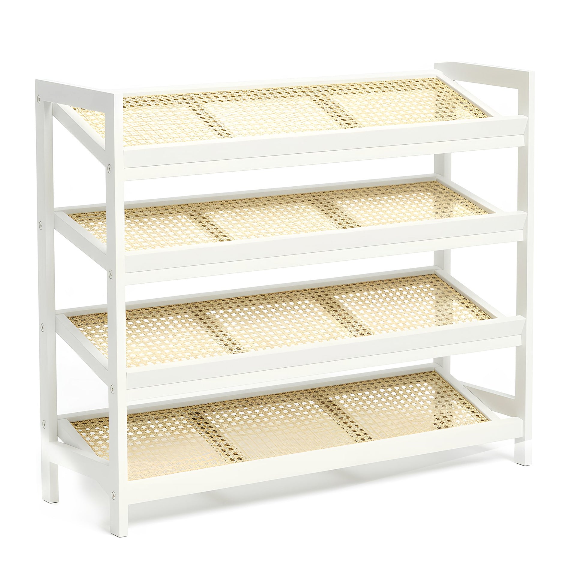 Bamboo & Rattan Shoe Rack Organiser (2/3/4-Tier) – image 17