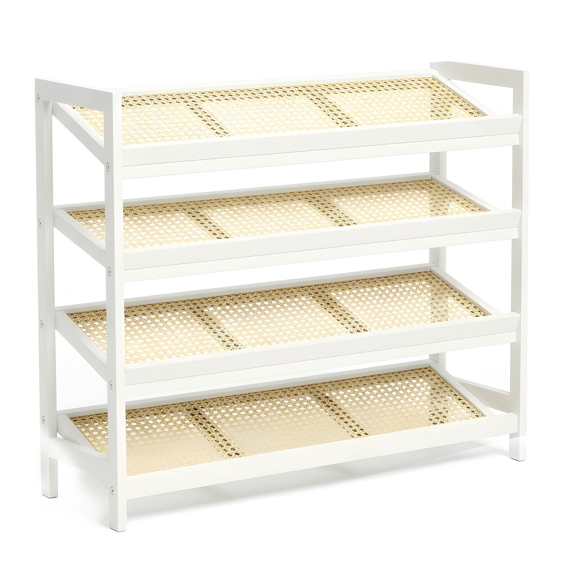 Bamboo & Rattan Shoe Rack Organiser (2/3/4-Tier) – image 17