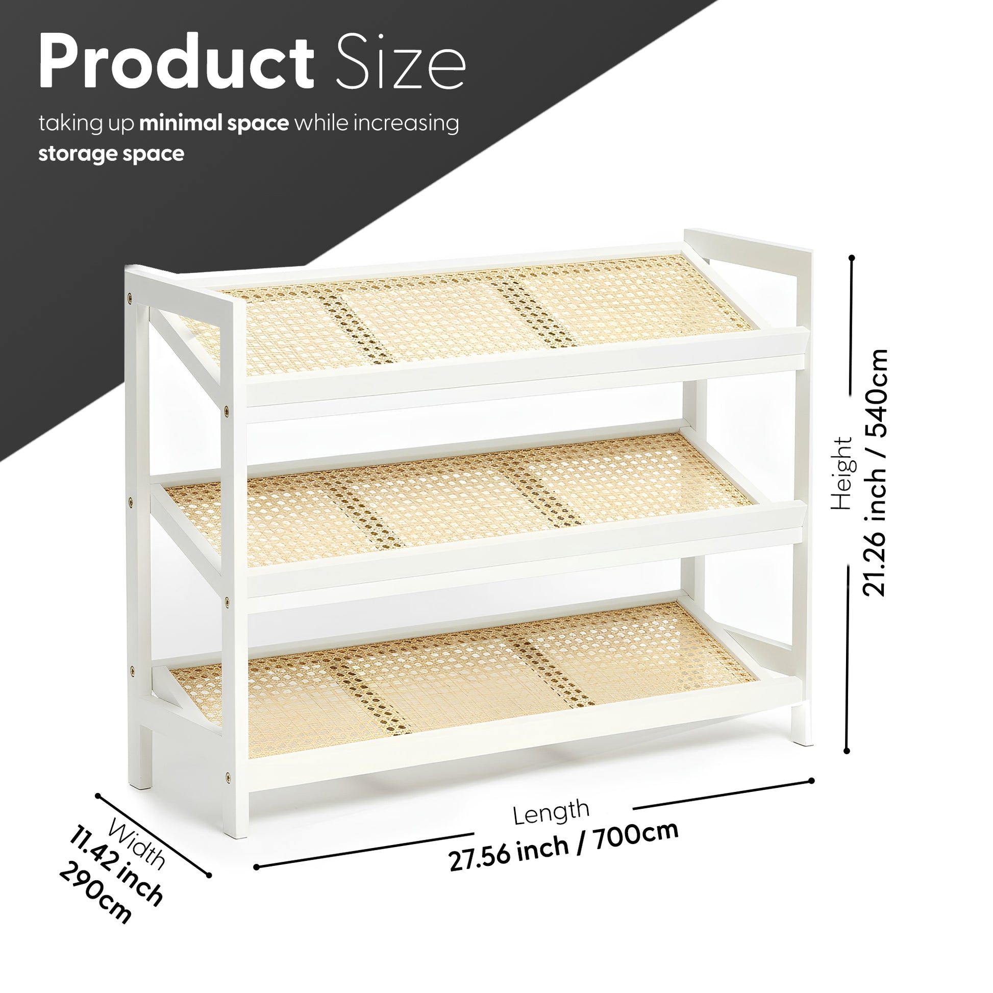 Bamboo & Rattan Shoe Rack Organiser (2/3/4-Tier) – image 10