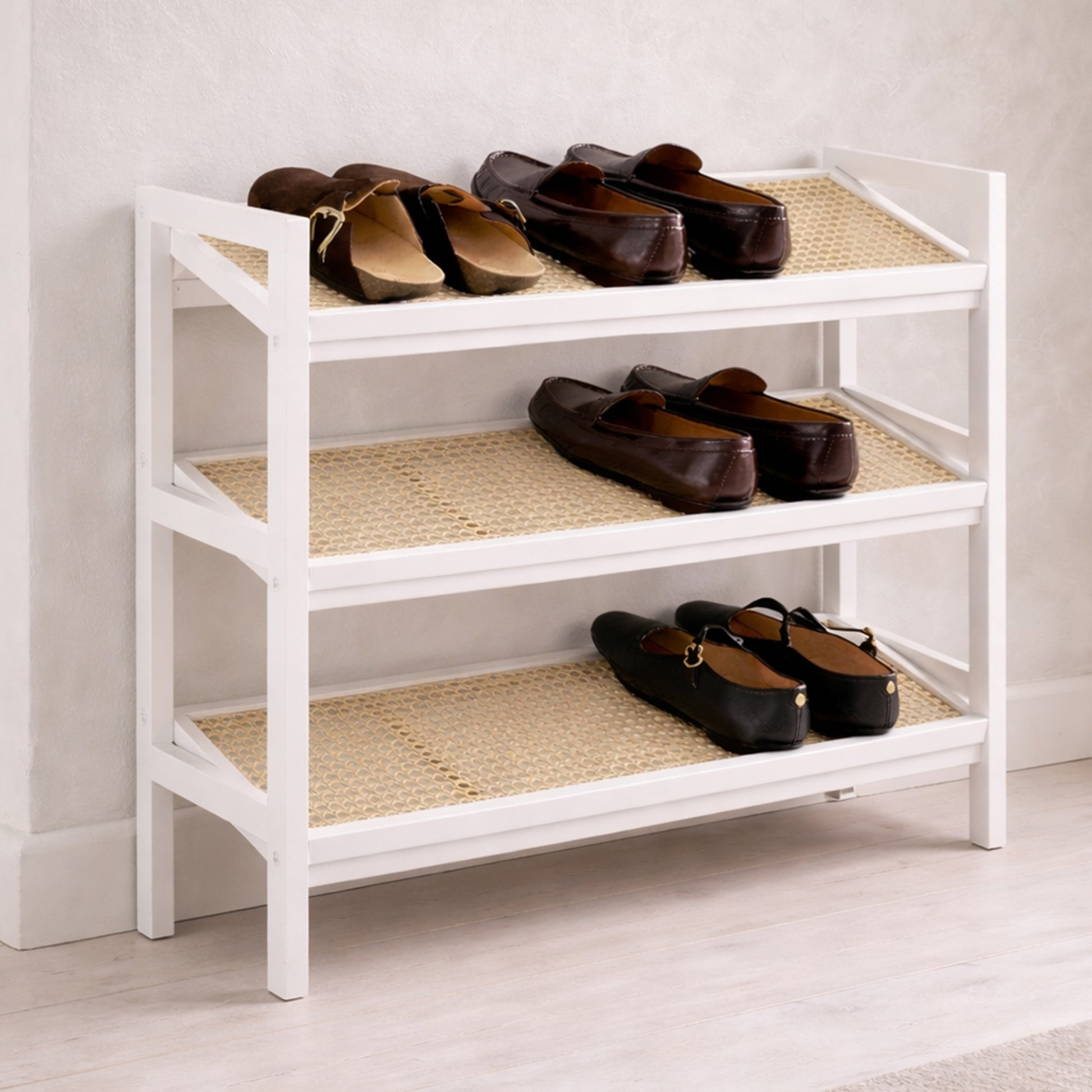 Bamboo & Rattan Shoe Rack Organiser (2/3/4-Tier) – image 16