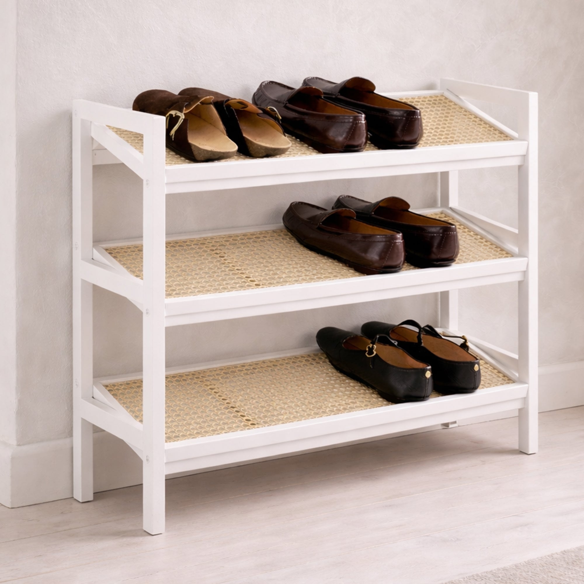 Bamboo & Rattan Shoe Rack Organiser (2/3/4-Tier) – image 16