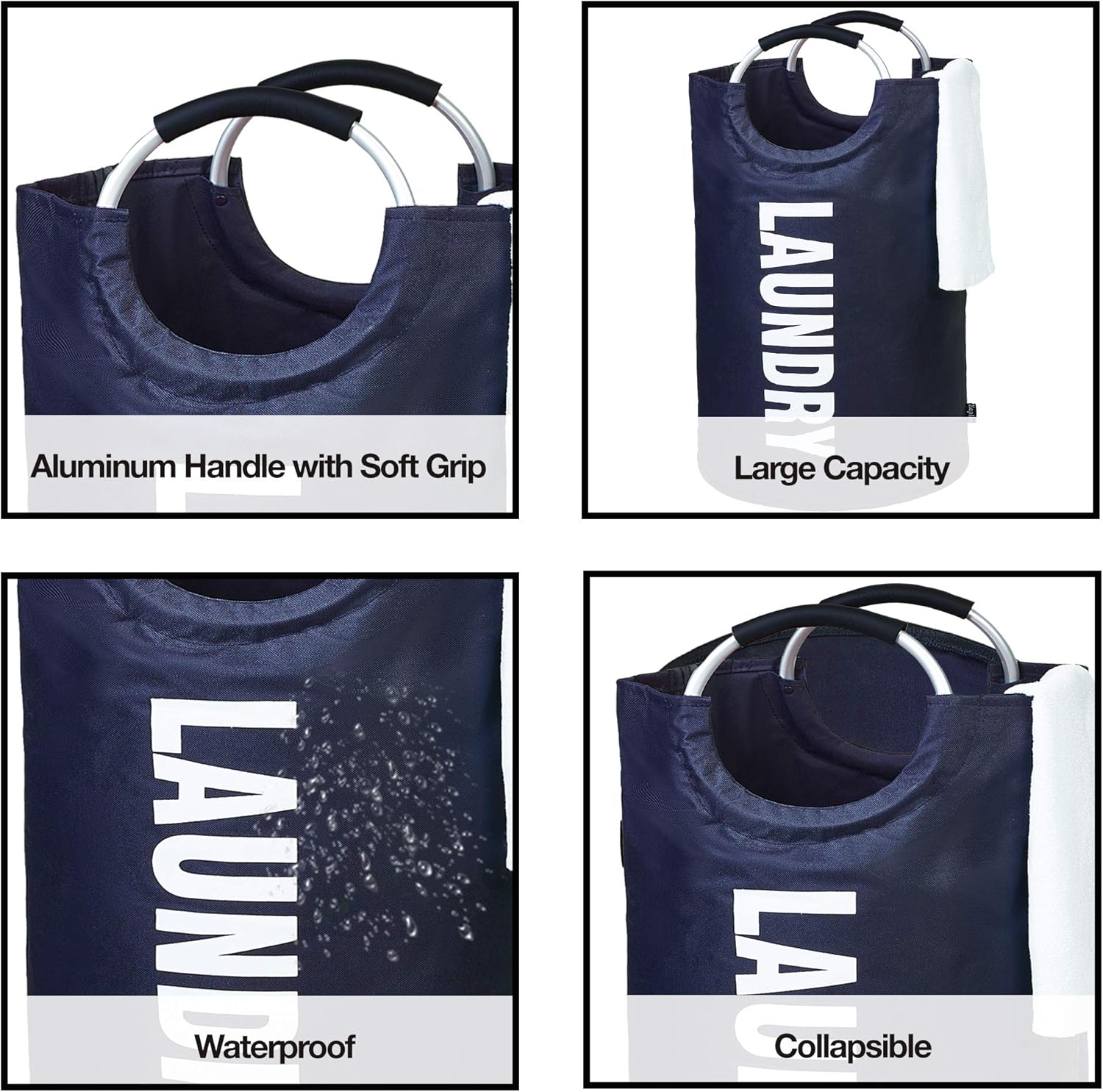 82L Collapsible Large Laundry Basket - Foldable, Lightweight & Easy to Carry – image 3