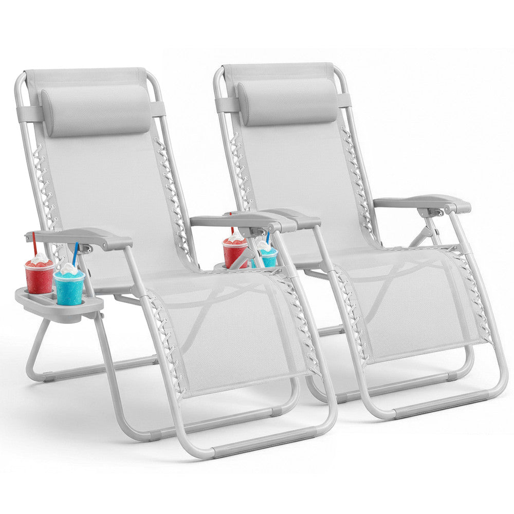 Textilene Zero Gravity Chairs Set of 2
