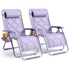 XXL Quilted Zero Gravity Chairs Set of 2