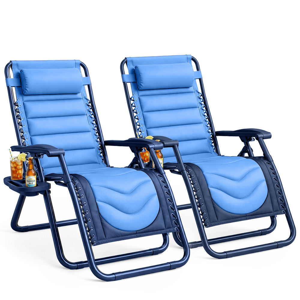 Premium Heavy-Duty Zero Gravity Chairs - 2 Pack XXL