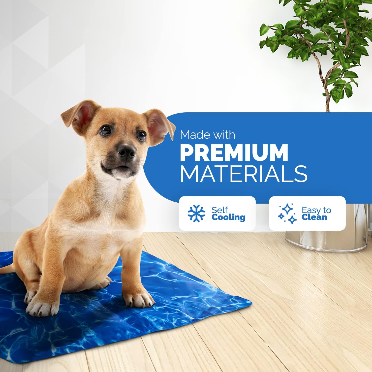 Pet Cooling Mats – Self Cooling Mat Bed for Dogs, Cats to Prevent Overheating During Rest & Sleep – Heat Absorbing Gel & Waterproof Pillow Pad to Keep Ice Cool–Patterned(75x120cm)