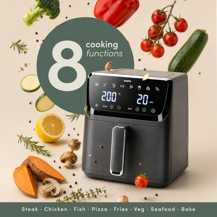 4.5L digital air fryer with 8 cooking presets – chips, chicken, fish, steak and more