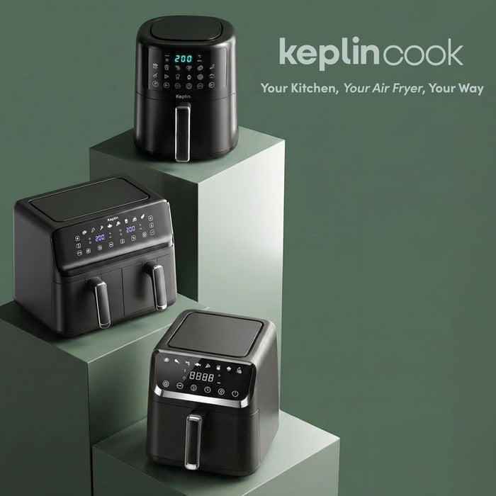 Keplin Cook air fryer range – 4.5L digital, dual basket and compact models in black
