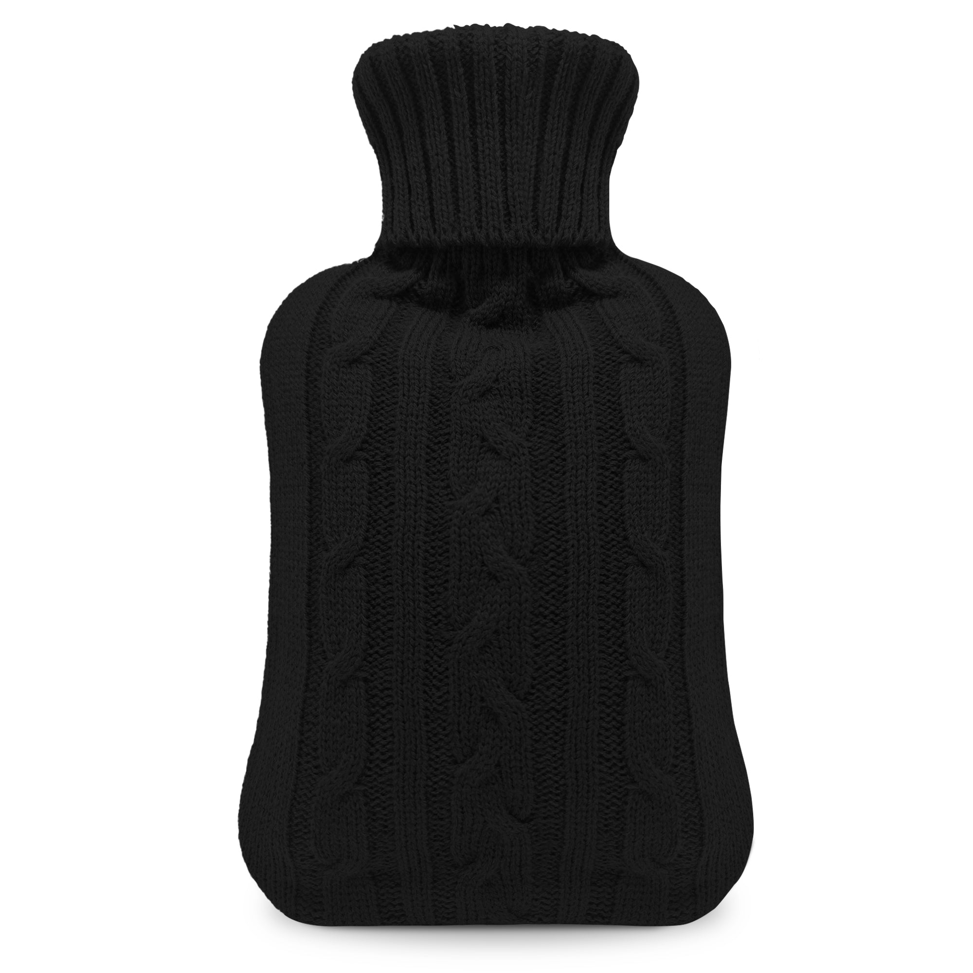 Luxury Hot Water Bottle - Extra Soft Cover, Thermal Rubber Bottle Covered with Premium Faux Fur