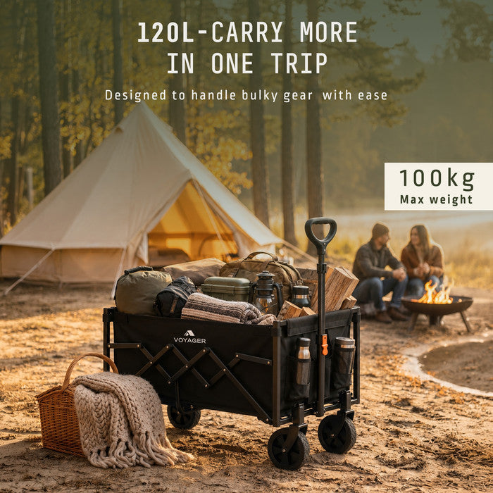 Lightweight Folding Camping Wagon 120L