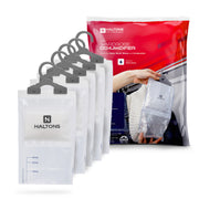 Haltons Wardrobe Dehumidifier - Pack of 5 / 10 - Hanging Moisture Absorber - Prevents Damp, Mould - Leak-Proof Bag - Absorbs Up to 3x Its Weight - Closet, Wardrobe, Bedroom Dehumidifier - 210g each