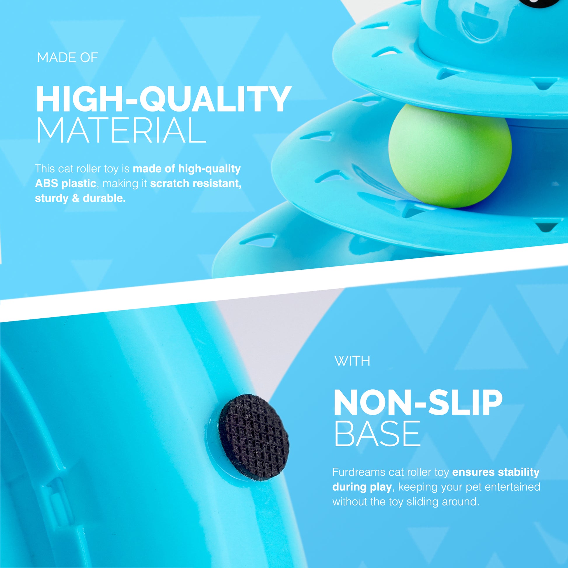 FurDreams Cat Roller Ball Toy Interactive | 3 Tier Tower Fun Cat Ball Toy with 3 Colour Balls | 3 Level Cat Teaser Toy with Cat Play Balls | Cat Puzzle Toy for Exercise and Stimulation – image 17