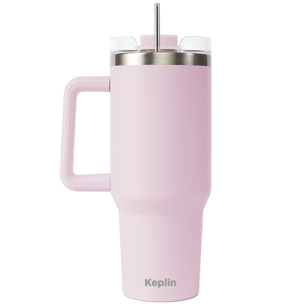 Stainless Steel Vacuum Insulated Tumbler 40 oz - Cream Pink swatch