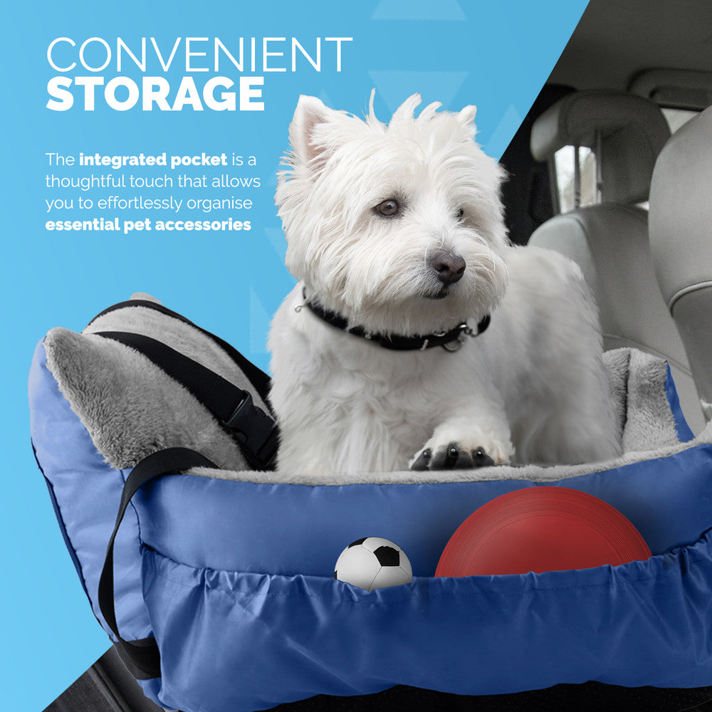 FurDreams Dog Car Seat – Plush & Cozy Pet Booster Seat for Small Dogs & Cats with Storage Pocket, Safety Leash, Waterproof Liner, and Non-Slip Base – image 26
