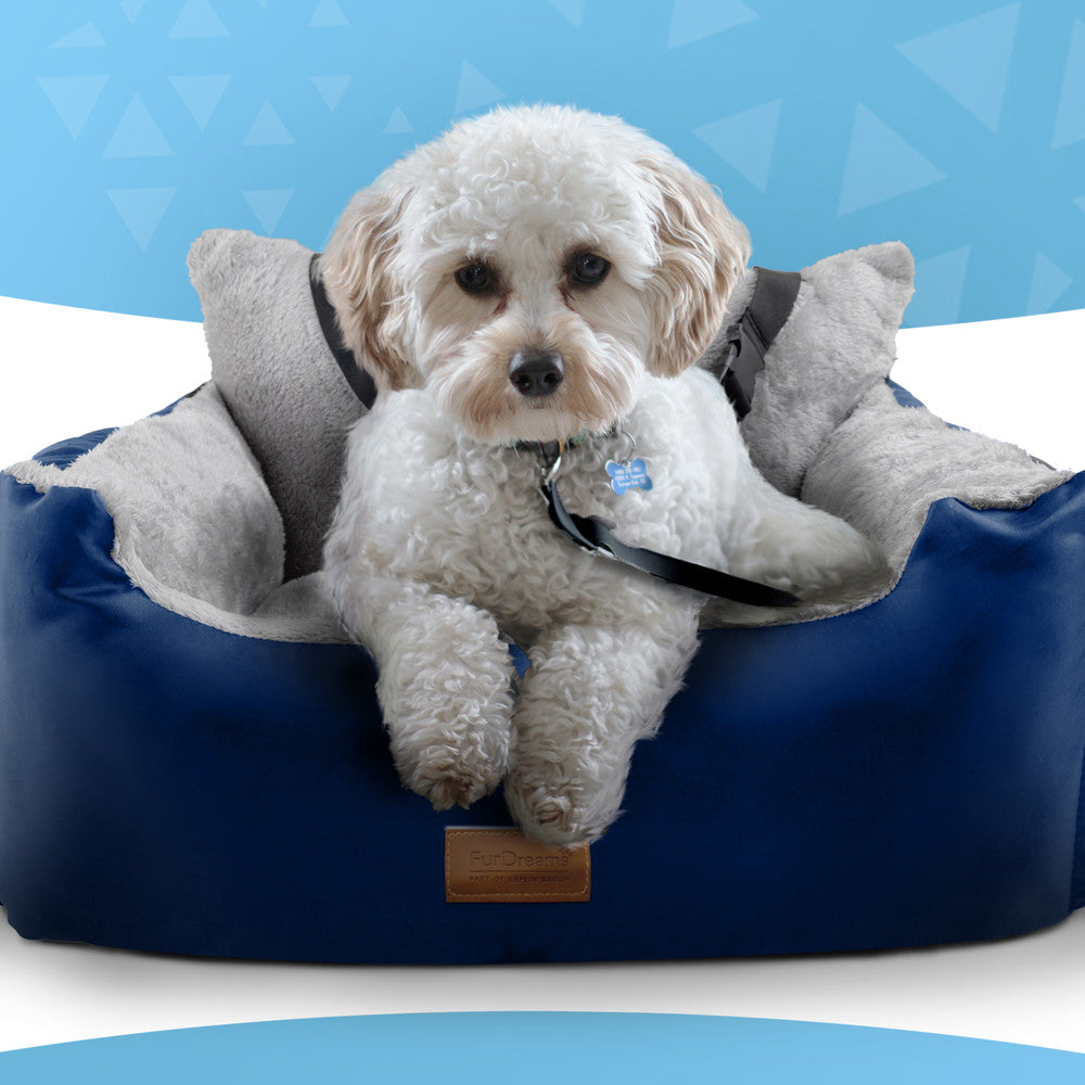 FurDreams Dog Car Seat – Plush & Cozy Pet Booster Seat for Small Dogs & Cats with Storage Pocket, Safety Leash, Waterproof Liner, and Non-Slip Base – image 30