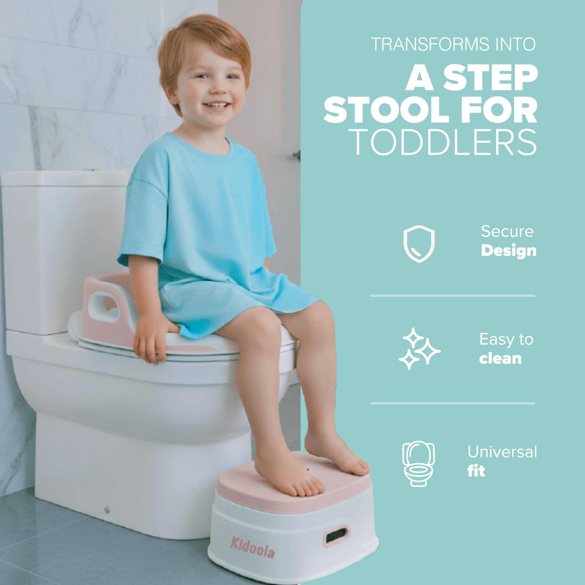 Grey 3-in-1 potty training set with removable bowl – easy clean potty chair for toddlers
