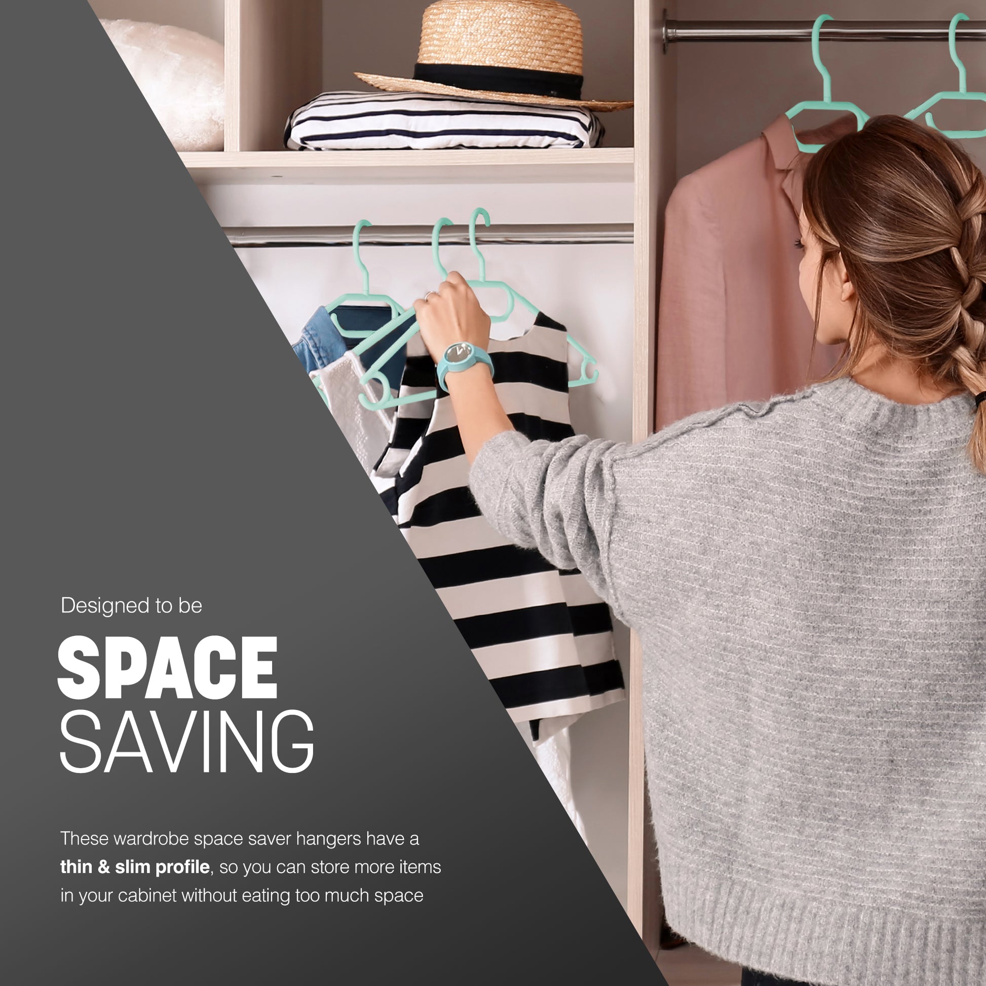 Swivel Hook Hangers with Rotating Hook & Tie