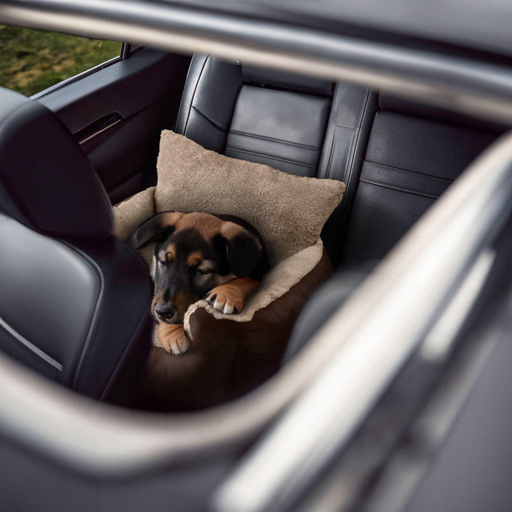 FurDreams Dog Car Seat – Plush & Cozy Pet Booster Seat for Small Dogs & Cats with Storage Pocket, Safety Leash, Waterproof Liner, and Non-Slip Base – image 15