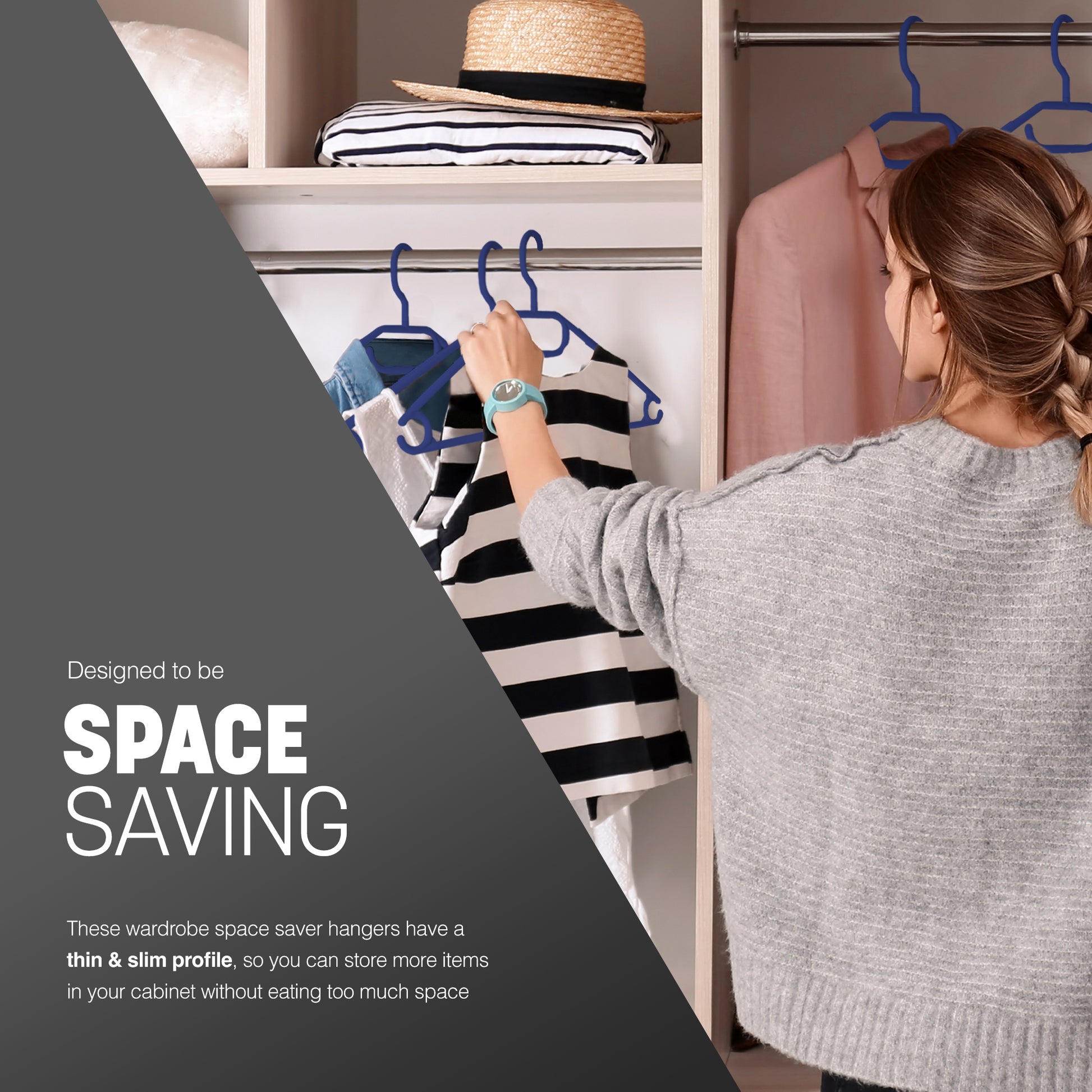 Swivel Hook Hangers with Rotating Hook & Tie