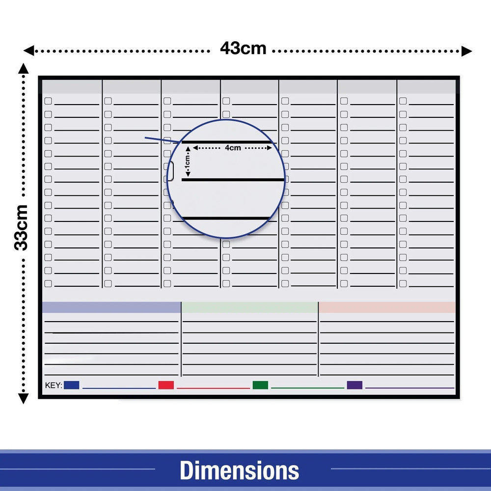 Magnetic Dry Erase Fridge Whiteboard Weekly Planner – image 2