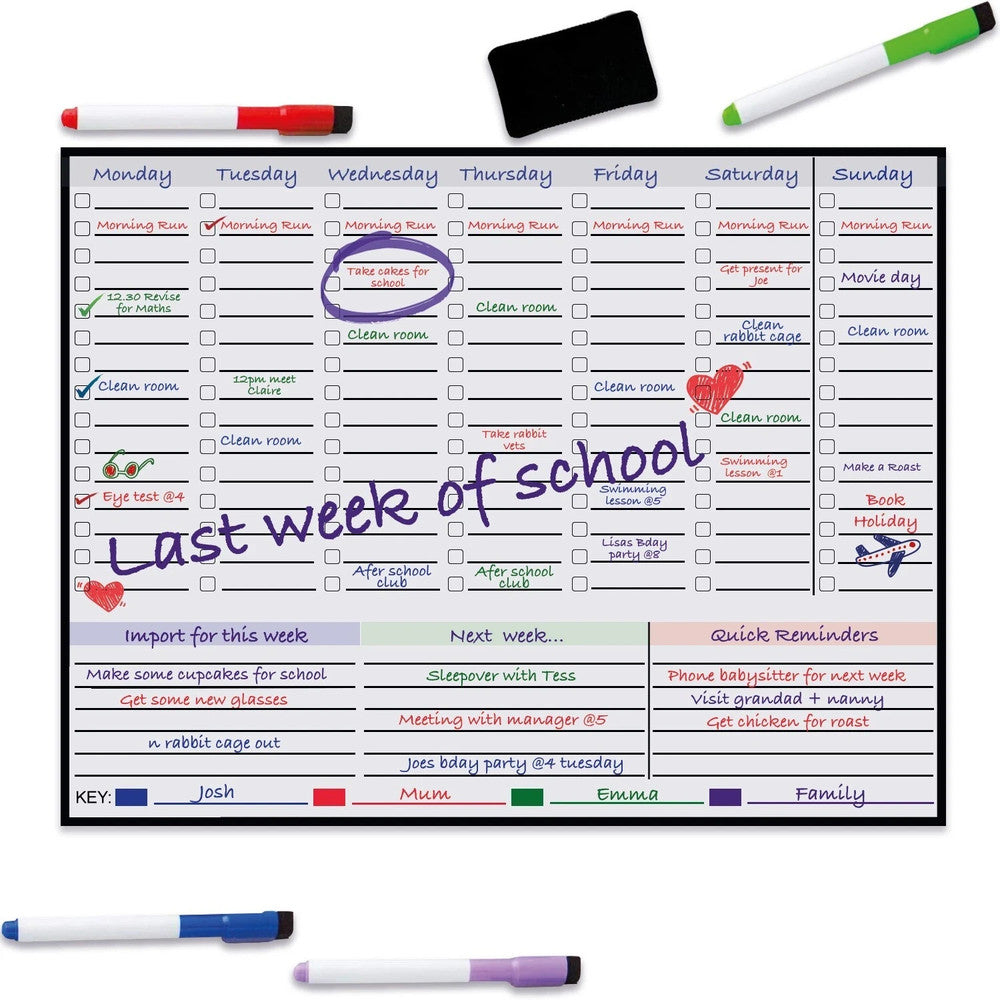 Magnetic Dry Erase Fridge Whiteboard Weekly Planner – image 5