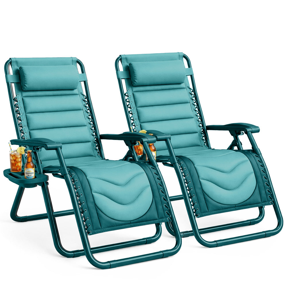 Premium Heavy-Duty Zero Gravity Chairs - 2 Pack XXL