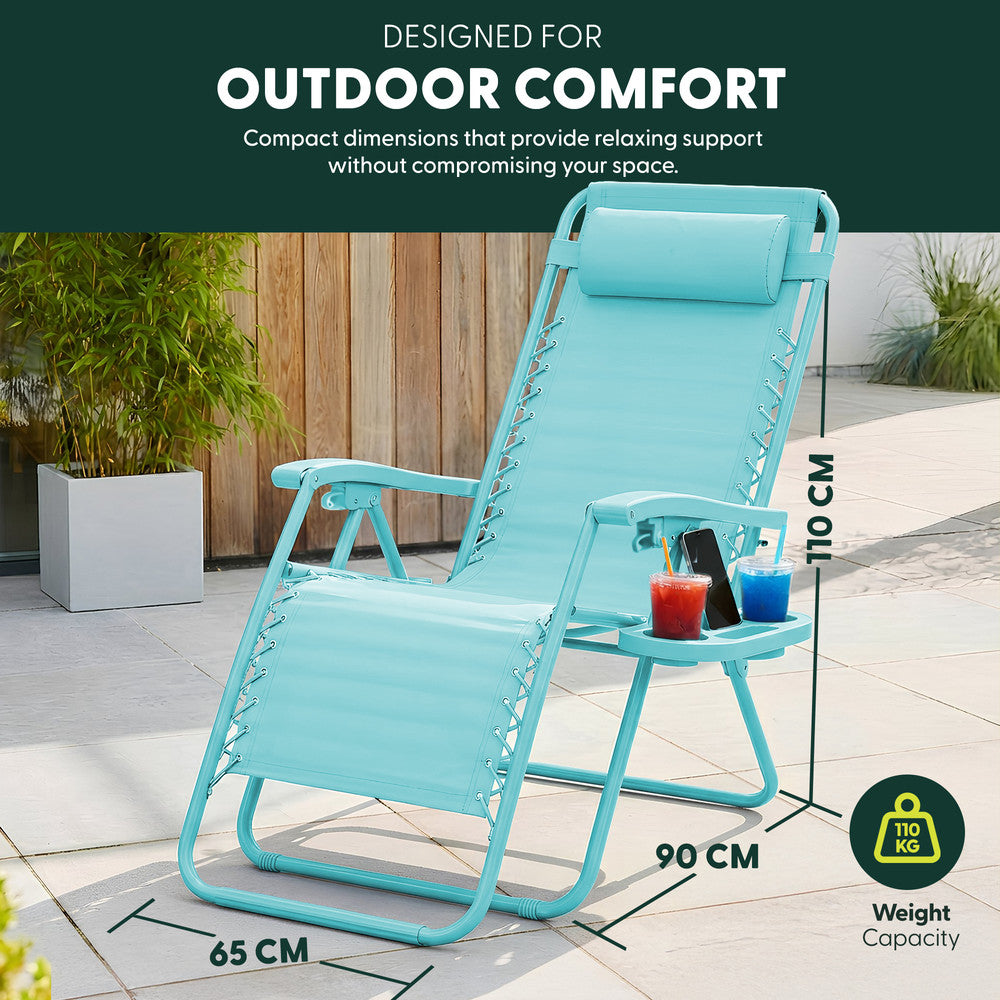 Textilene Zero Gravity Chairs Set of 2