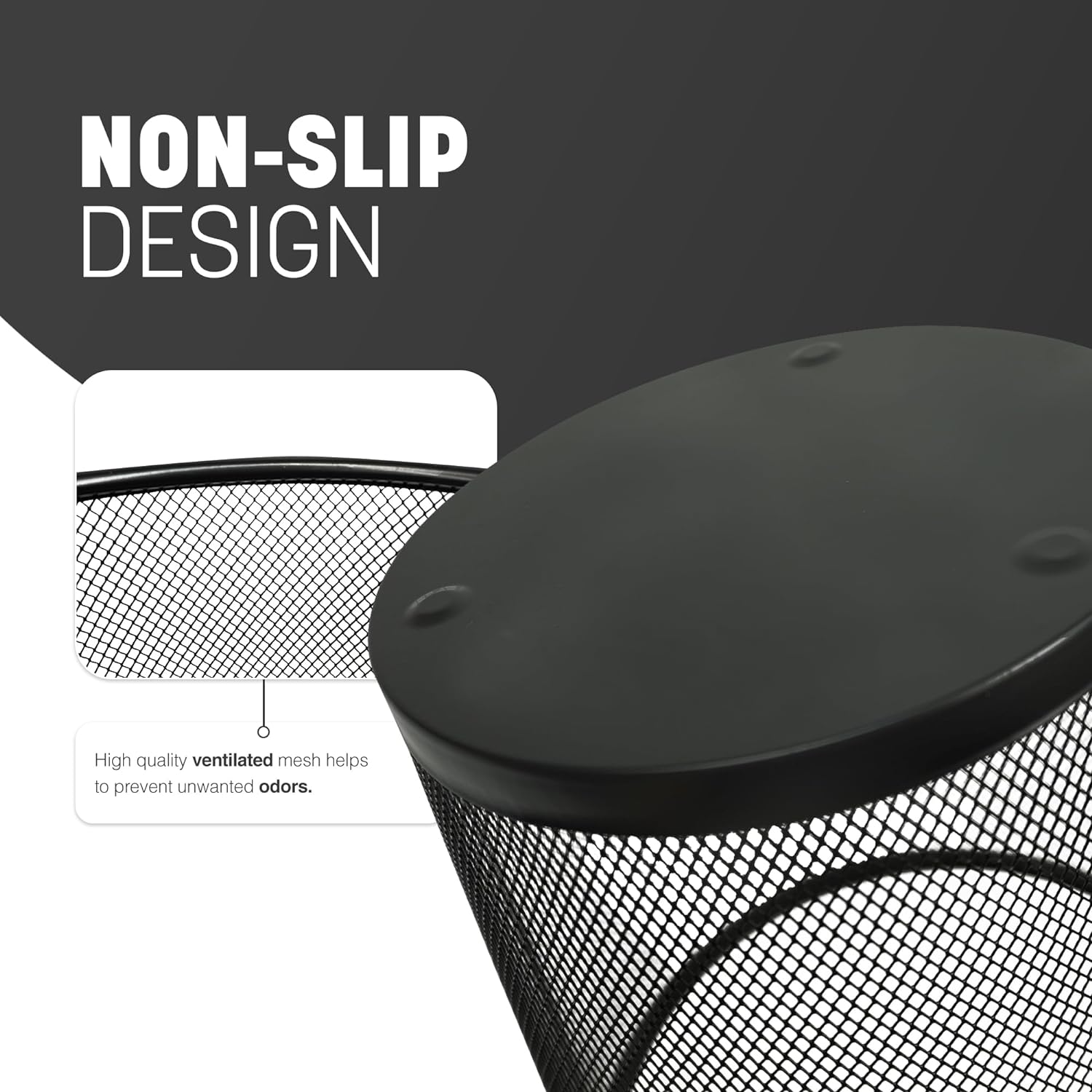 Round Mesh Trash Can - Metal Waste Bin for Home & Office – image 4
